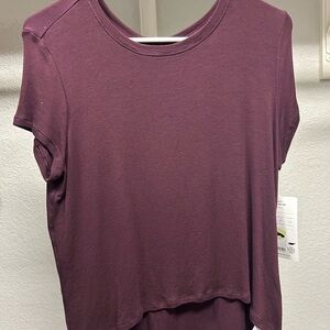 Athleta Short Sleeve Plum Tee